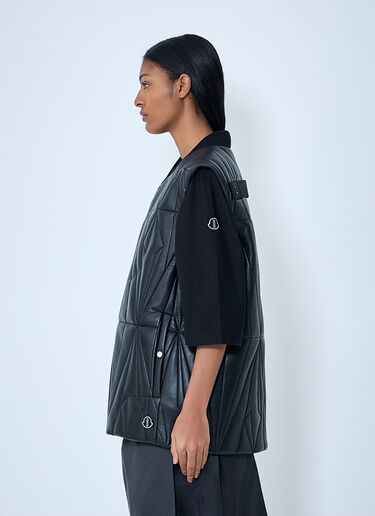 Moncler x Rick Owens Geocamo Flight Leather Hooded Gilet Black mcs0363008