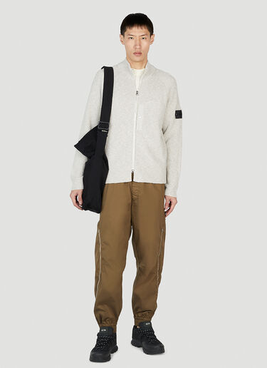 Stone Island Shadow Project 컴퍼스 패치 지퍼 스웨터 그레이 shd0152008