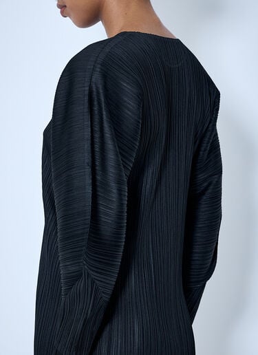 Pleats Please Issey Miyake Pleated Midi Dress Black plp0264006