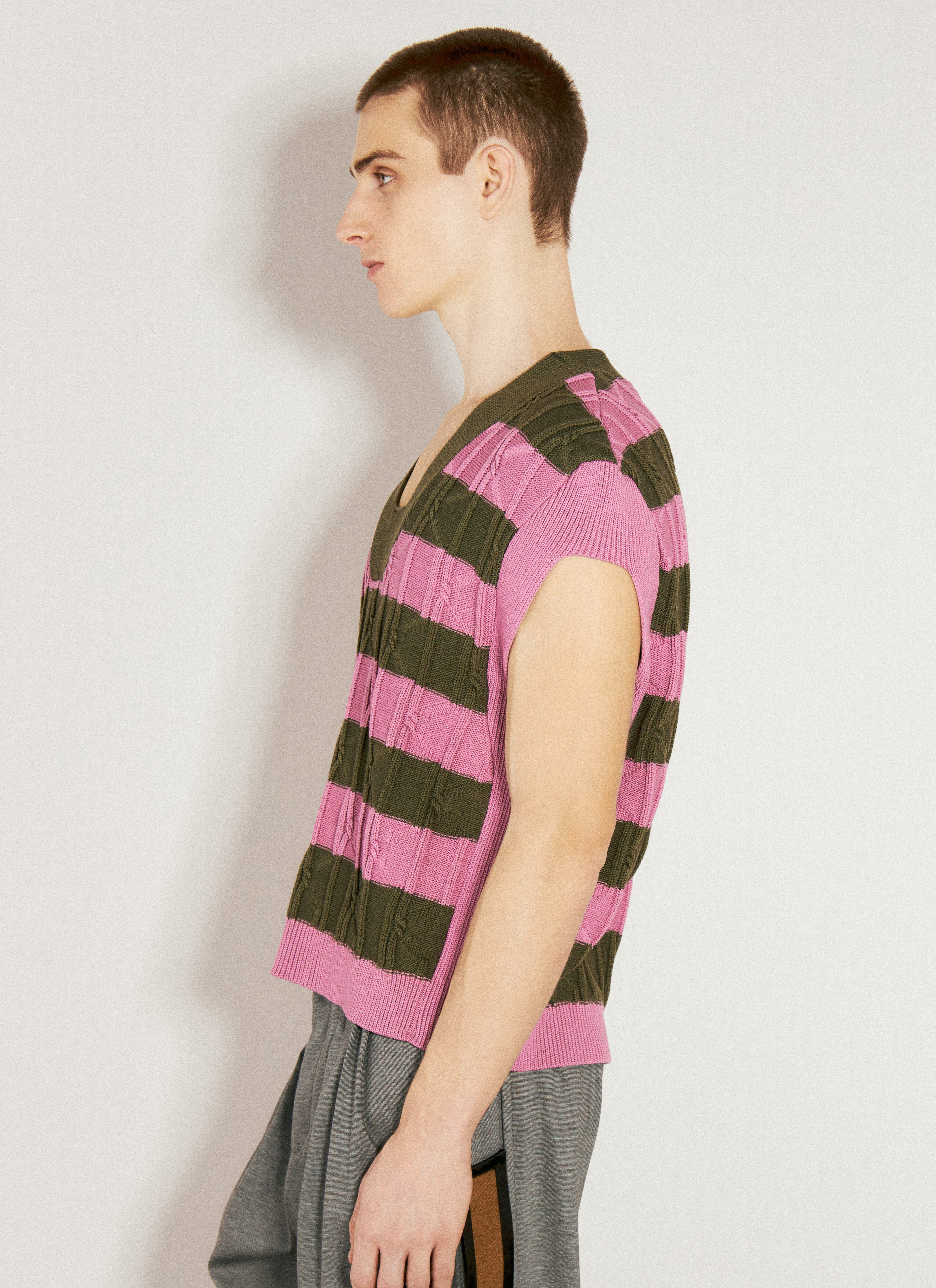 Kiko Kostadinov Men's' Merli Knit Vest in Pink | LN-CC®