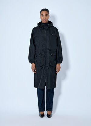 Prada Re-Nylon Drawstring Coat Black pra0265003