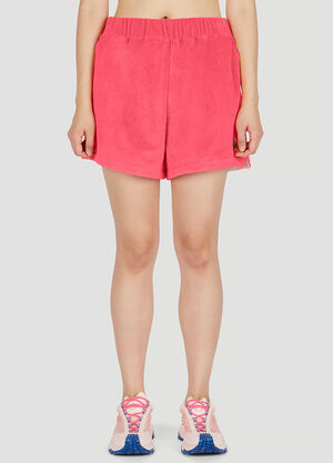 Moncler Terry Towelling Track Shorts Pink mon0252039