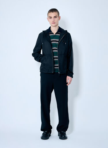 Prada Re-Nylon 후드 재킷 블랙 pra0159002