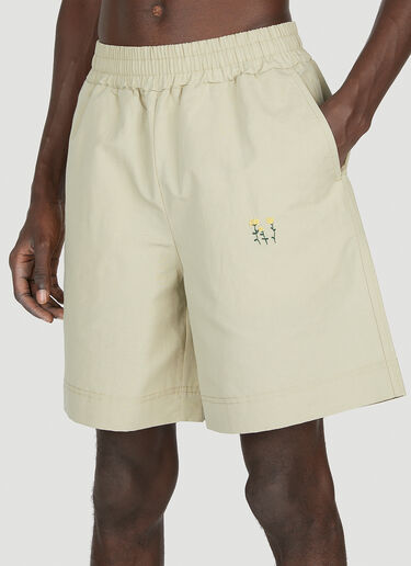 Diomene Embroidered Shorts Beige dio0153008