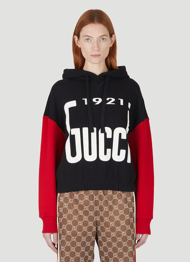 Gucci 1921 Two-Tone Hooded Sweatshirt Black guc0247075