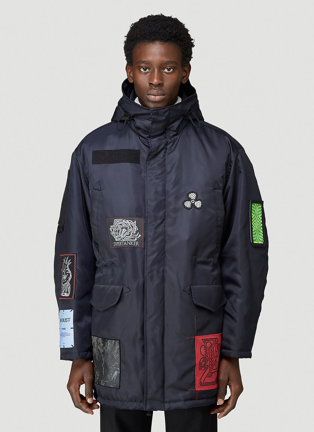 MCQ Vortex Parka Jacket in Blue LN CC