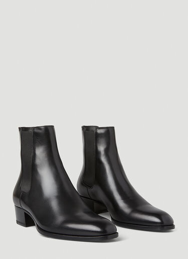 Saint Laurent Heeled Chelsea Boots Black sla0145030