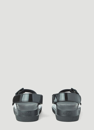 Gucci Double G Rubber Sandals Black guc0245115