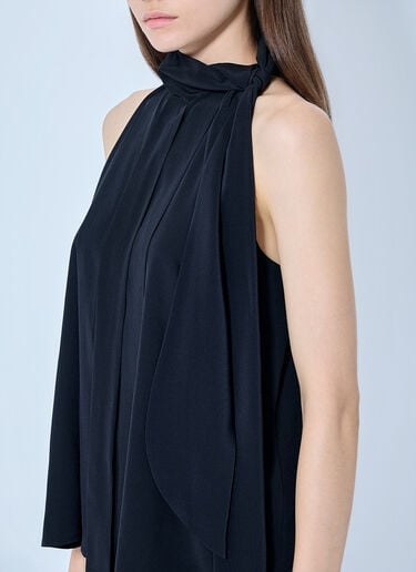 LN-CC® - Max Mara: Pleated Halter Top - Black Max Mara Pleated Halter Top Black max0265013