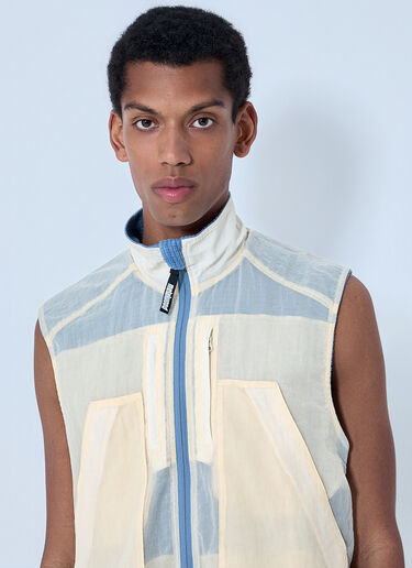 Metalwood Quilted Zip-Up Vest White met0164001