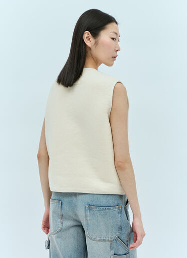 Jil Sander+ 薄衬垫拉链背心  米色 jsp0255005