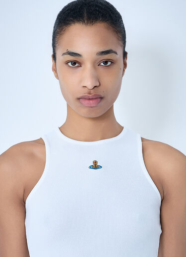 Vivienne Westwood 90s Ribbed Tank Top White vvw0264012