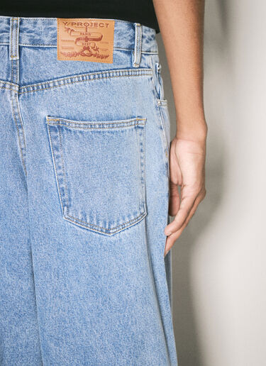 Y/Project Evergreen Draped Cuff Jeans Blue ypr0358009