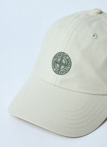 Stone Island Logo Motif Baseball Cap Beige sto0160055