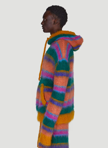 Marni Fuzzy Stripe Hooded Sweater Multicolour mni0149010