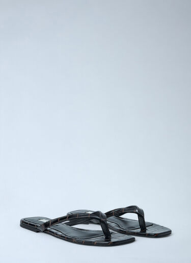 Croco-Embossed Flip Flops TOTEME Croco-Embossed Flip Flops Brown tot0261024
