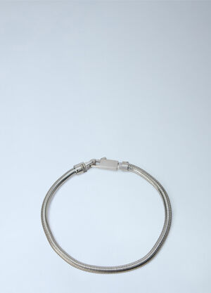 Rick Owens Snake Necklace Silver ric0265045