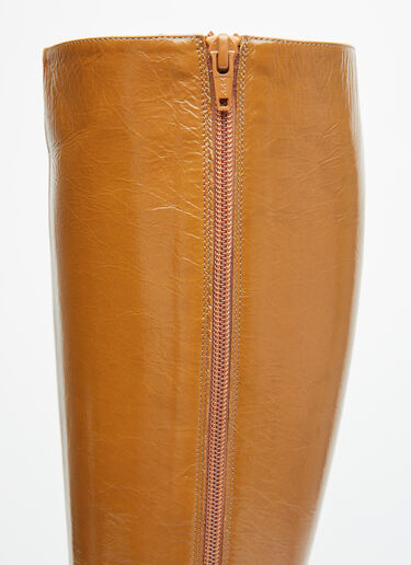 Dries Van Noten High Leather Boots Brown dvn0254034