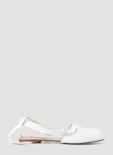 Maison Margiela Tabi Lace Up Sandals White mla0248015