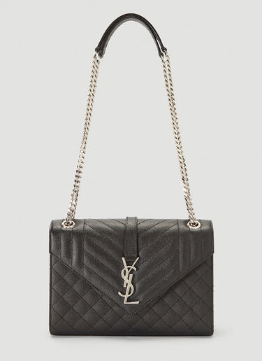 Saint Laurent Envelope Satchel Medium Shoulder Bag Black sla0241080