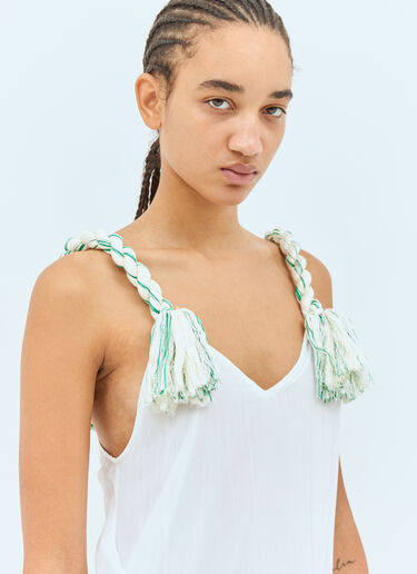 JW Anderson Tassel Strap Twisted Dress White jwa0258004