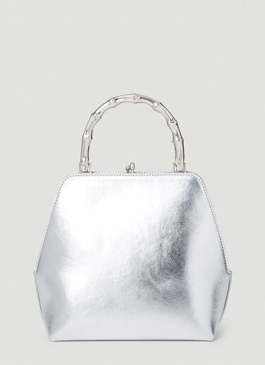 Jil Sander Goji Square Tote Bag Silver jil0253018