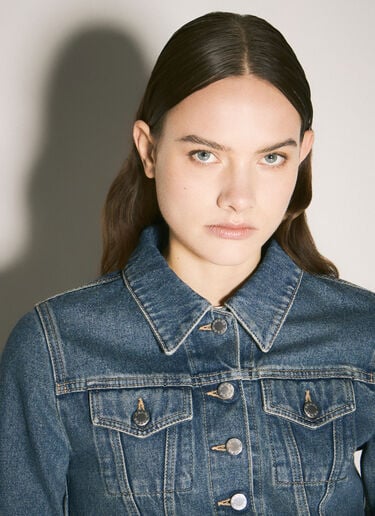 Prada Cropped Denim Jacket Blue pra0259020