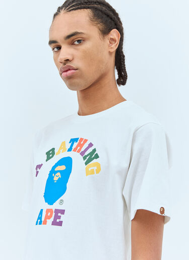 A BATHING APE® 徽标印花 T 恤  白色 aba0156006