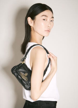 Vivienne Westwood 스몰 헤이즐 숄더백 블랙 vvw0257011