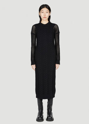 Max Mara Jumbo Knit Dress Black max0253023