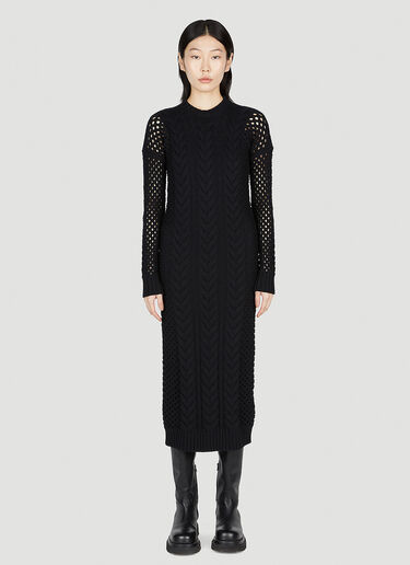 Max Mara Jumbo Knit Dress Black max0253023