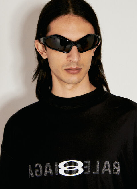 Balenciaga Fennec Oval Sunglasses Black bal0156006