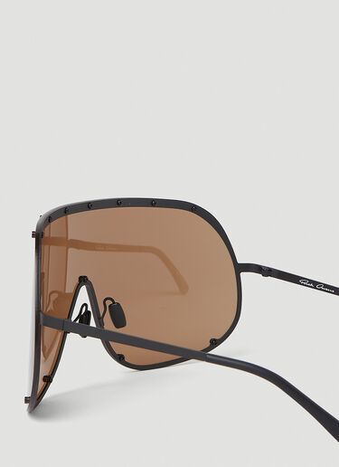 Rick Owens Shield Sunglasses Black ric0151046