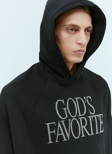 Praying God's Favorite Rhinestone Hooded Sweatshirt Black pry0354003