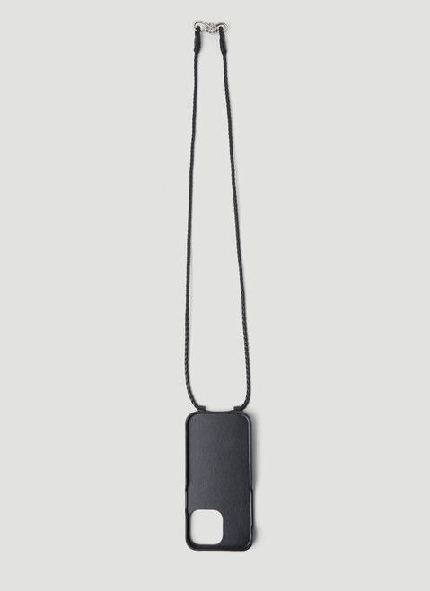 Prada Iphone 14 Pro Max Leather Case Black pra0153029