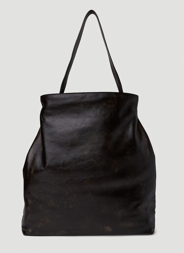 Miu Miu Embossed Logo Hobo Tote Bag Black miu0251018