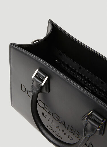 Dolce & Gabbana Debossed Logo Tote Bag Black dol0153014