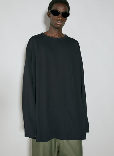 Comme des Garçons Homme Plus Asymmetric Long Sleeve T-Shirt Black hpl0154003