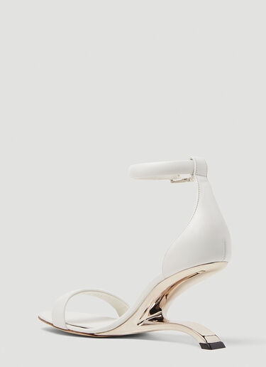Alexander McQueen Arc Leather Heeled Sandals White amq0248024