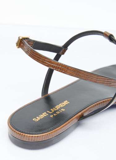 Saint Laurent Cassandra Sandals Brown sla0255039