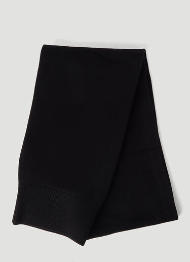 Jil Sander Fine-Knit Scarf Black jil0245016