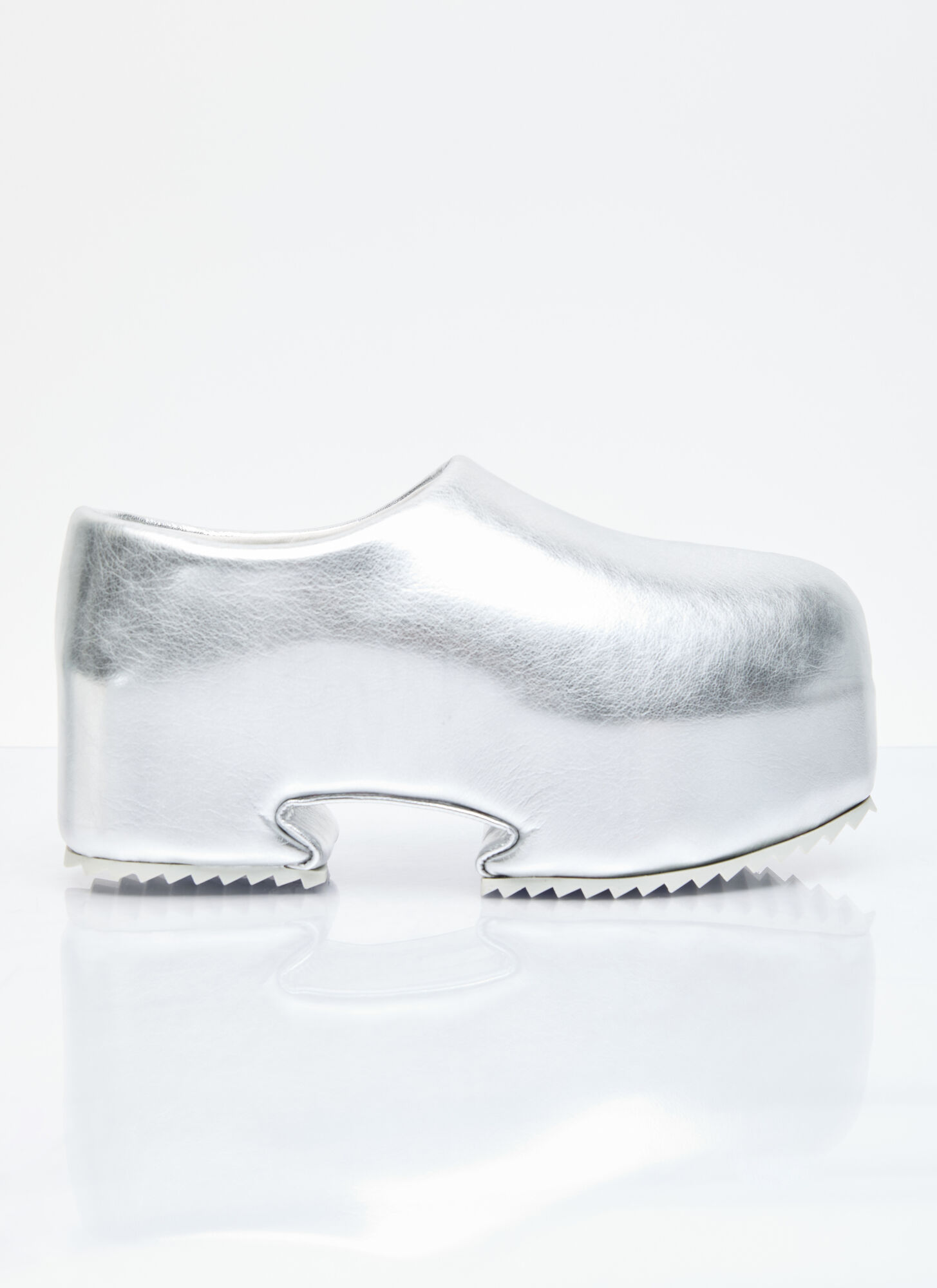 Shop Yume Yume Metallic Platform Clog In Silver