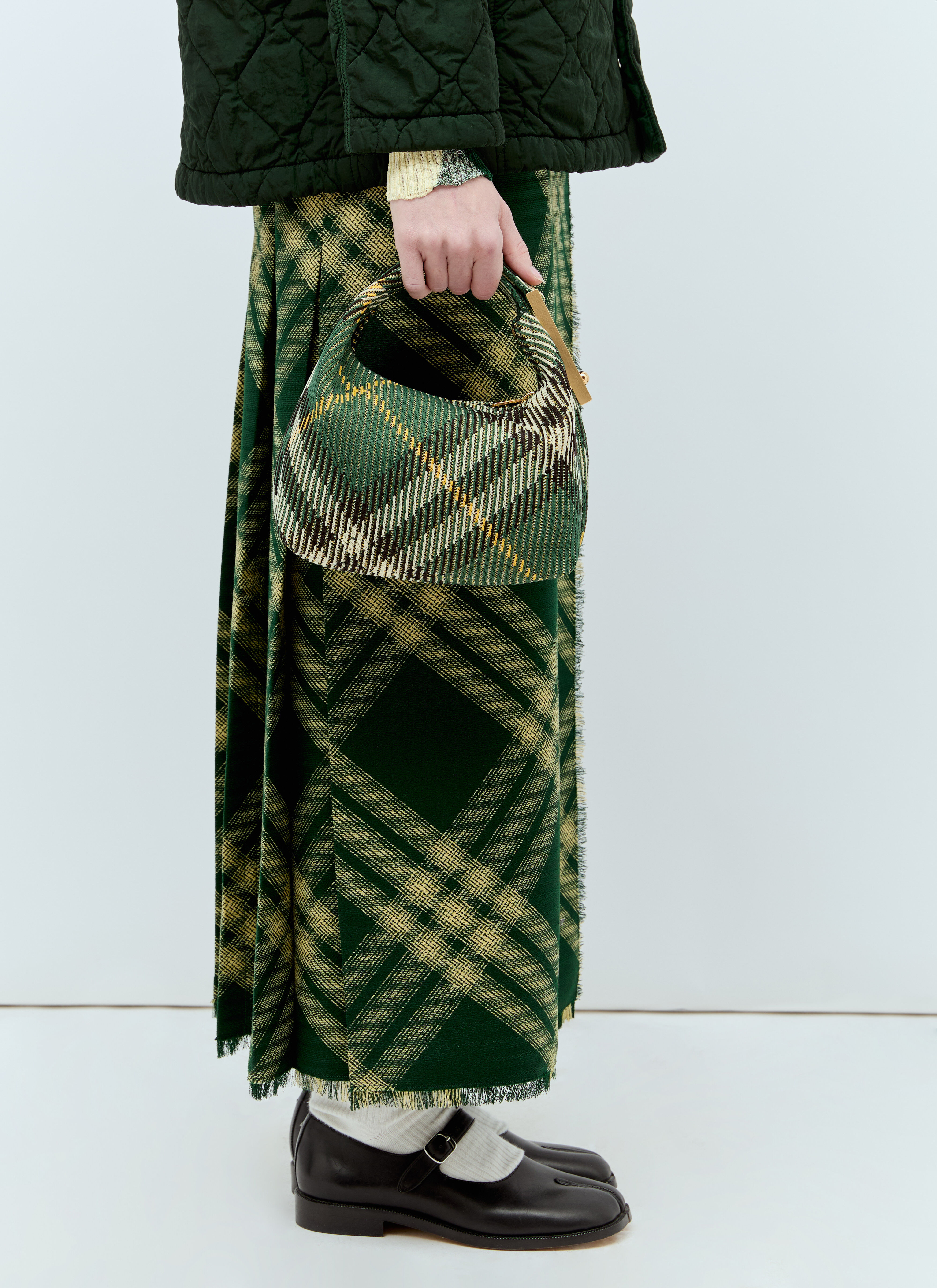 Burberry 女士 迷你衣夹粗呢手提包 在 绿色 | LN-CC®