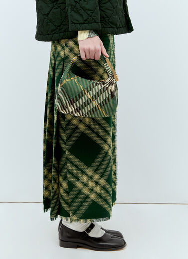 Burberry 迷你衣夹粗呢手提包  绿色 bur0255097