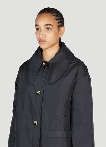 GANNI Ripstop Quilted Reversible Coat Black gan0253014