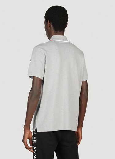 Moncler Logo Patch Polo Shirt Grey mon0153020