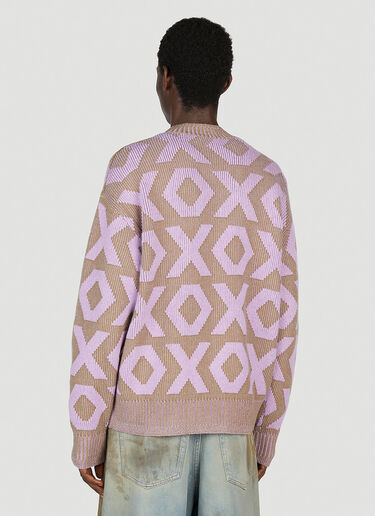 Acne Studios 徽标图案圆领针织衫 卡其色 acn0353016