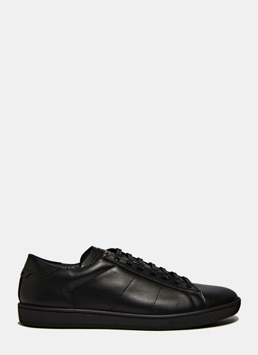 Saint Laurent Low-Top Leather Sneakers Black sla0122015