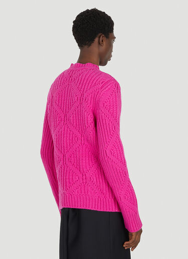 Valentino 几何图案毛衣 粉色 val0150006