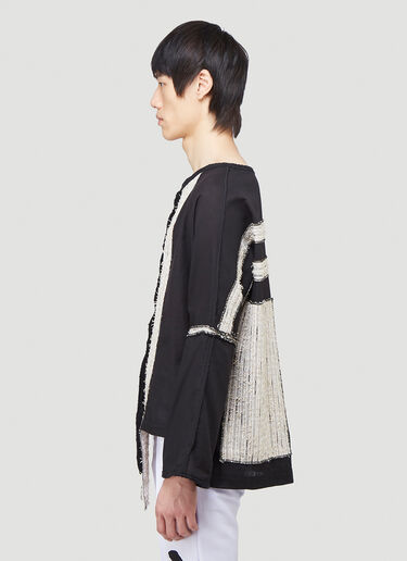Youths In Balaclava Tweed Panel Sweatshirt Black yib0140018